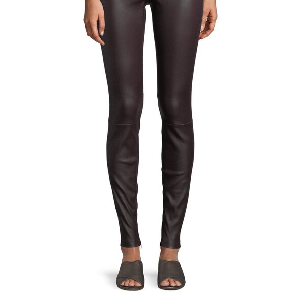 NWT Vince Leather Leggings Ankle Zip Pants - Picture 11 of 12